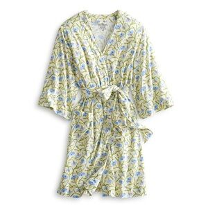 Vera Bradley Knit Robe Bachelor Buttons White in Cotton S/M
